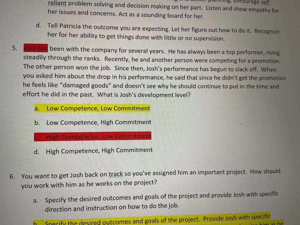 ourage self reliant problem solving and decision