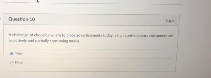 D Question 9 1 pts A good way to determine media