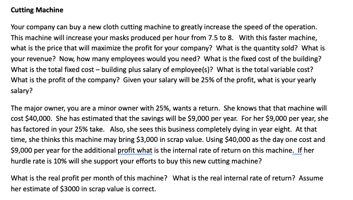 Cutting Machine Your company can buy a new cloth