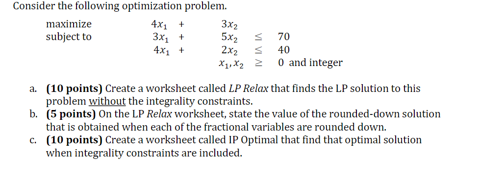 Consider the following optimization problem.