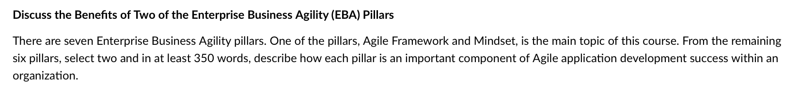 Discuss the Benefits of Two of the Enterprise