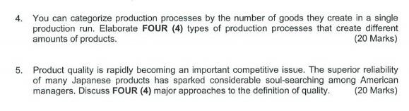 Introduction to Quality Management Questions 4.