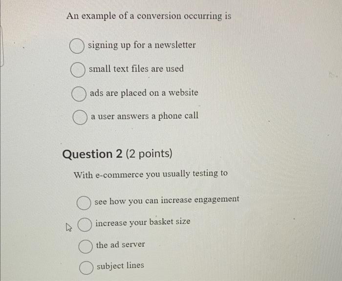 An example of a conversion occurring is signing