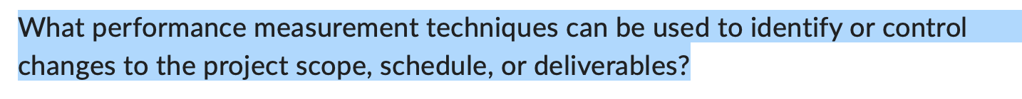 What performance measurement techniques can be