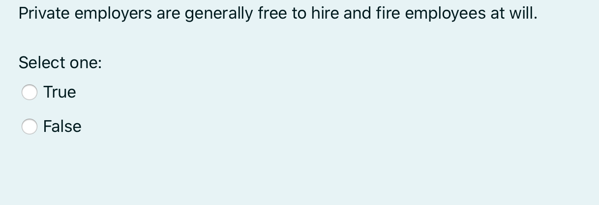 Private employers are generally free to hire and