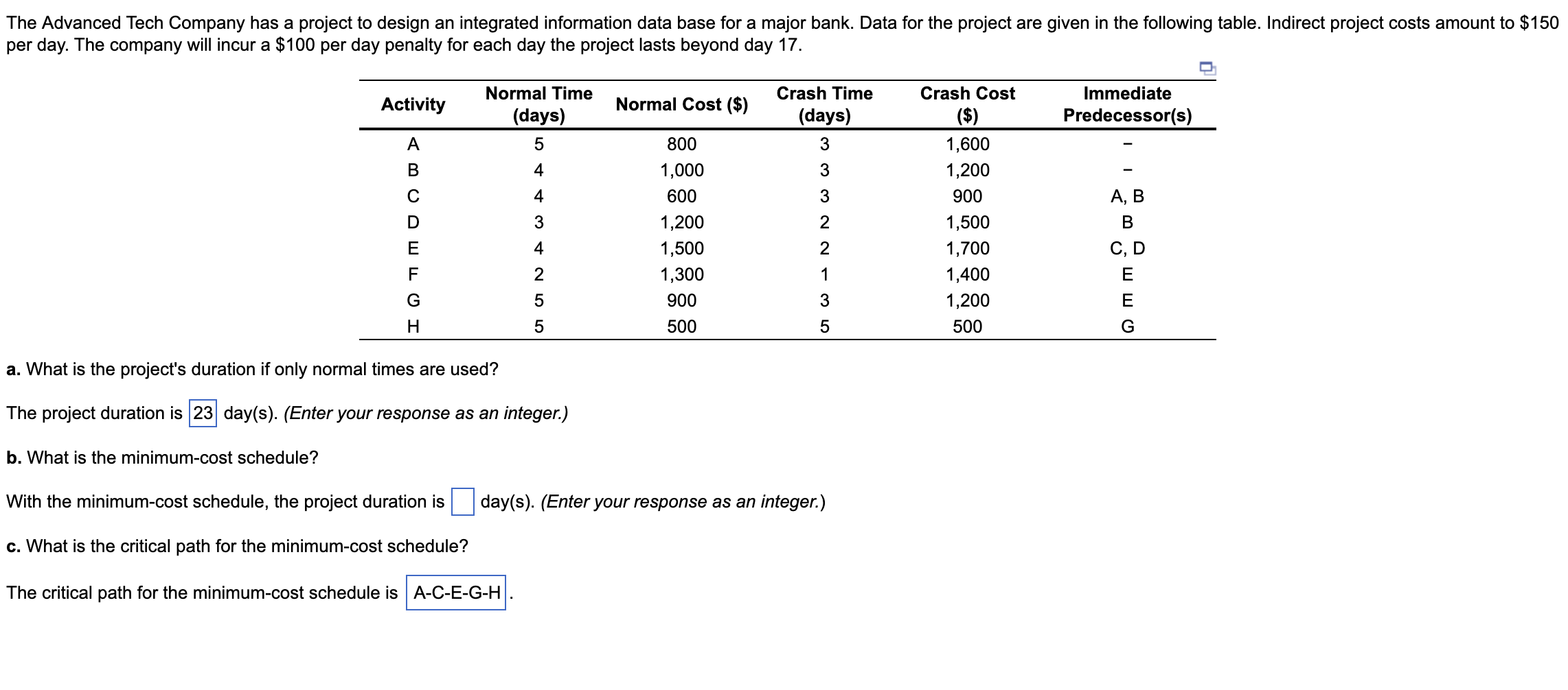 Need help with all three parts please, I
