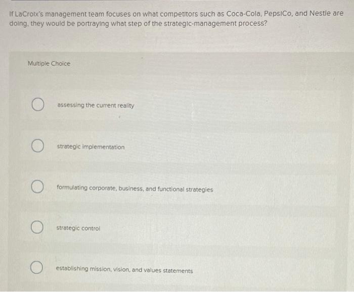 Management in Action: LaCroix Is Losing the