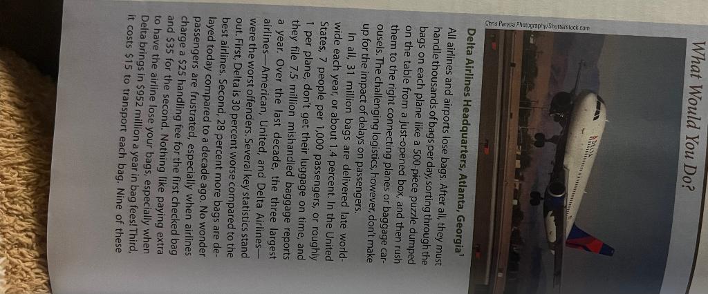 Read the "What would you do?" regarding Delta