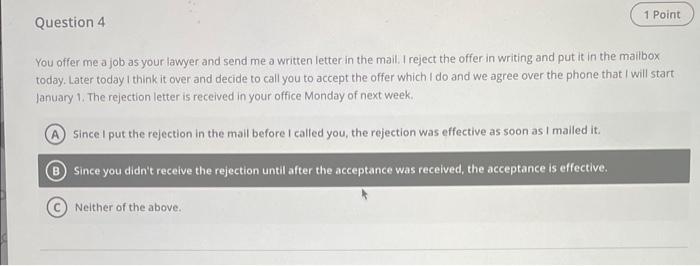 You offer me a job as your lawyer and send me a