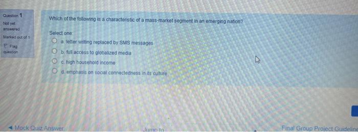 Which of the following is a characteristic of a