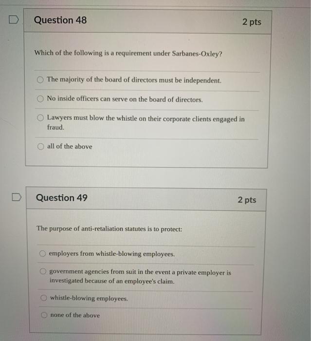 Question 46 2 pts Unanimous consent of the