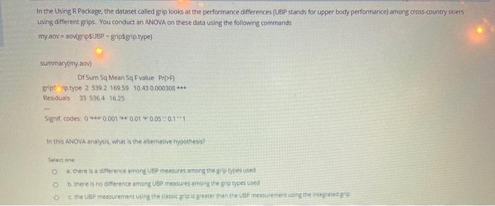 in the Using Package the dataset called grip