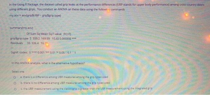 in the Using Package the dataset called grip