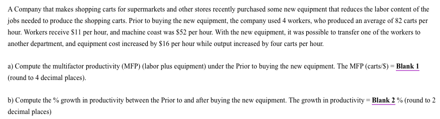 A Company that makes shopping carts for