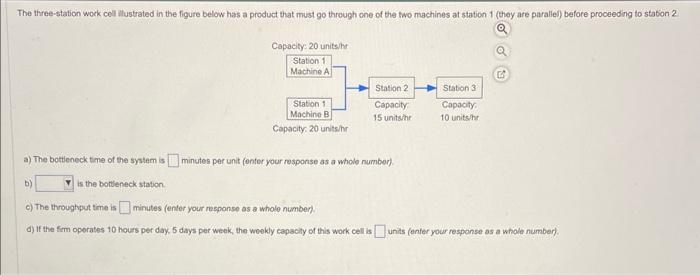 a) The botieneck time of the system is minutes