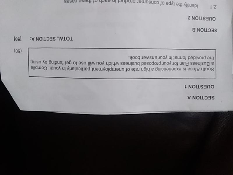 SECTION A QUESTION 1 South Africa is experiencing