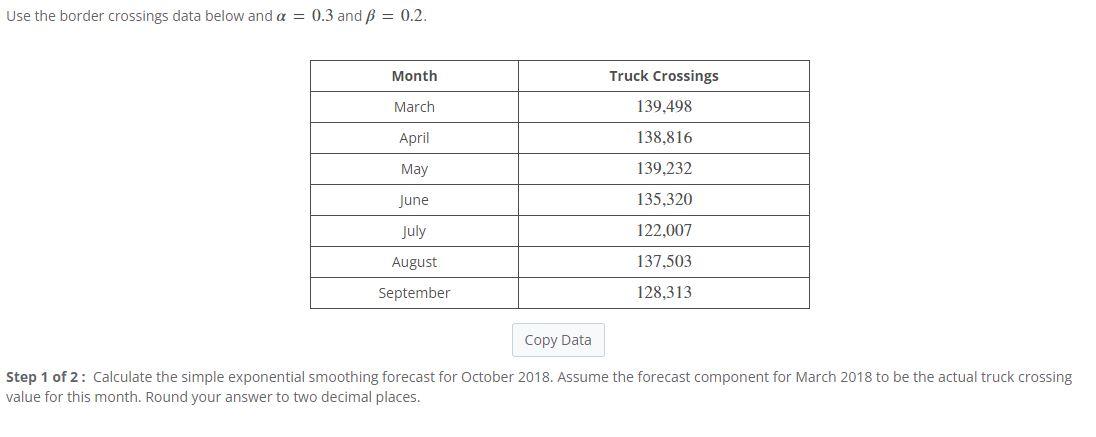 Month Truck Crossings March 139,498 April 138,816