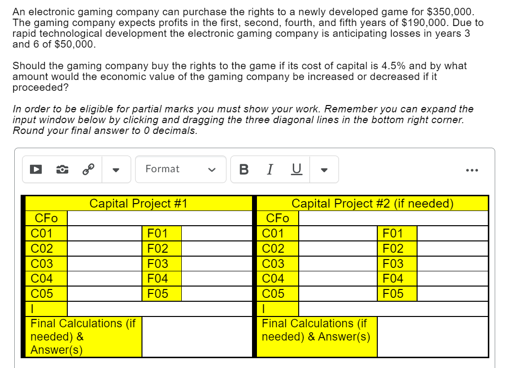 An electronic gaming company can purchase the