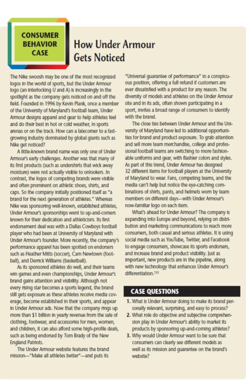 CONSUMER BEHAVIOR CASE How Unilever's Brands