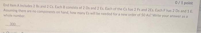 the question is asking for how many E's needed