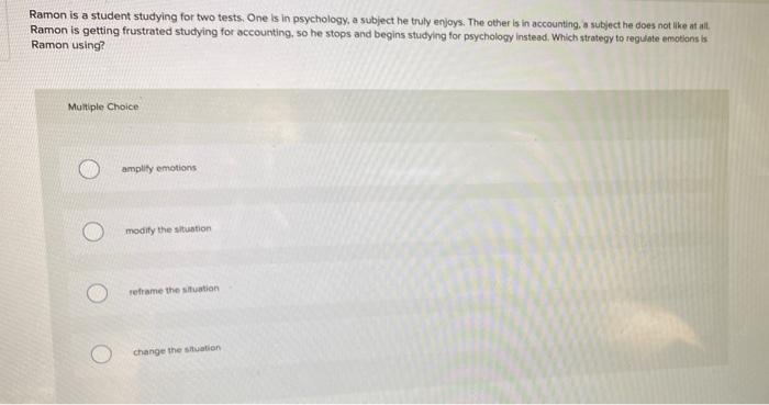 Ramon is a student studying for two tests. One is