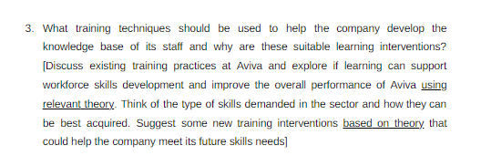 3. What training techniques should be used to