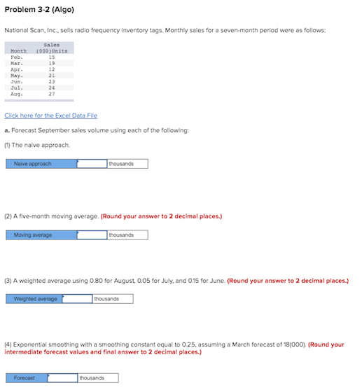 Problem 3-2 (Algo) National Scan, Inc., sells
