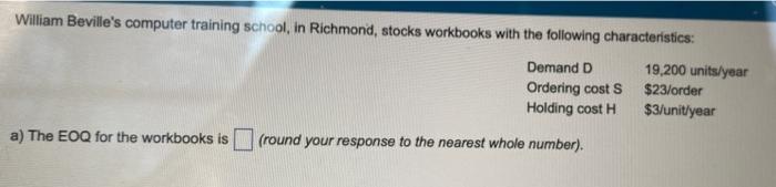 William Beville's computer training school, in