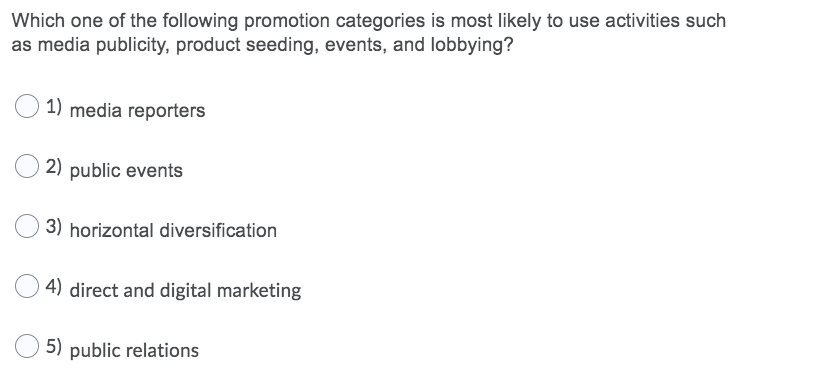 Which one of the following promotion categories