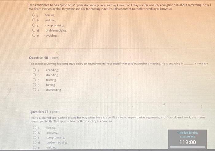 point Whenever Irene has a disagreement with a co