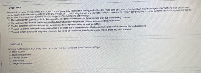 QuETION 7 atices Whet in the mont a ely outcome