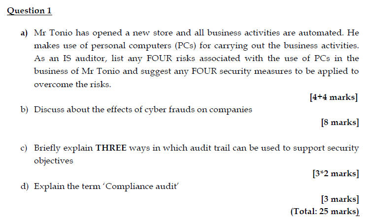 Module : INFORMATION SYSTEM AUDIT & CONTROL