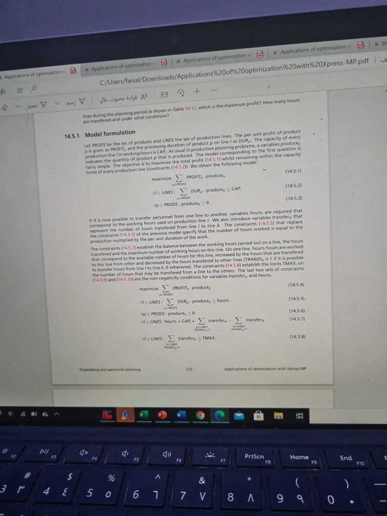 Lingo code for the following problem using sets.