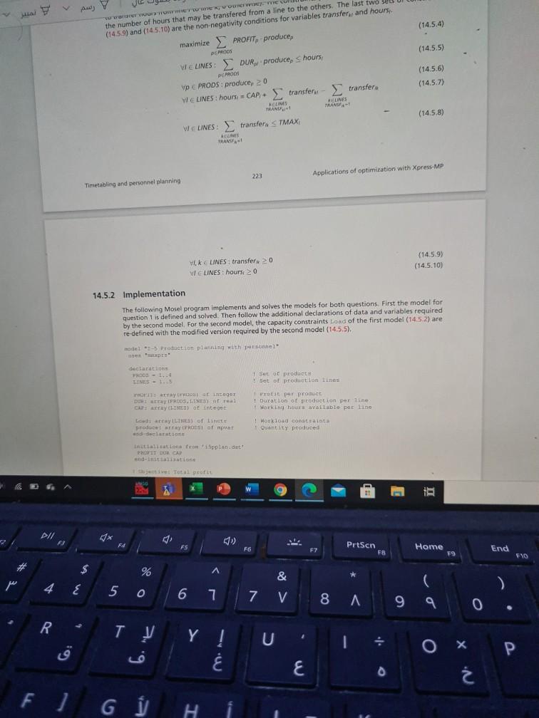 Lingo code for the following problem using sets.