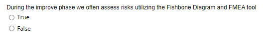 During the improve phase we often assess risks