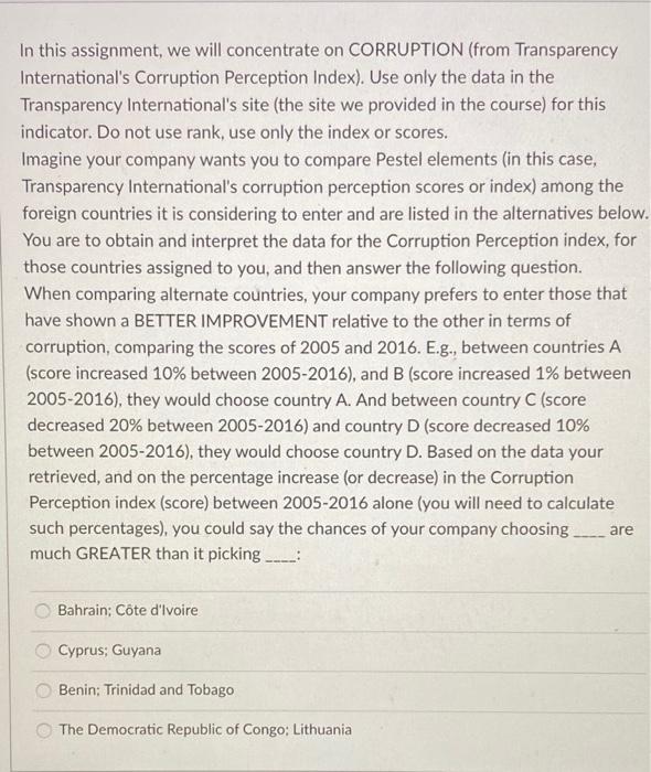 In this assignment, we will concentrate on