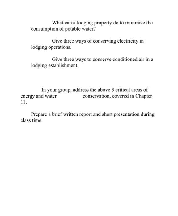 In your group, address the above 3 critical areas