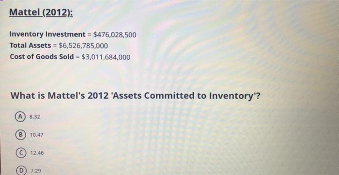 Answer these pleaseeee <3 Cost of goods sold