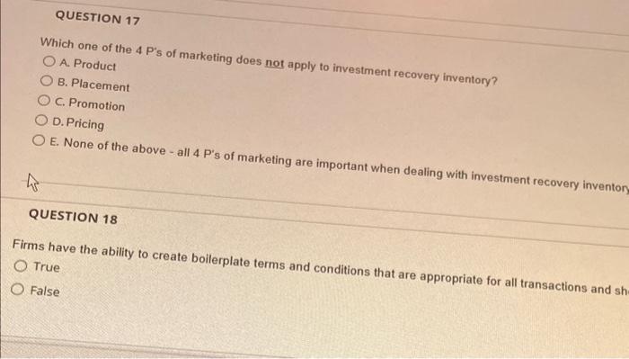 Which one of the 4P 's of marketing does not