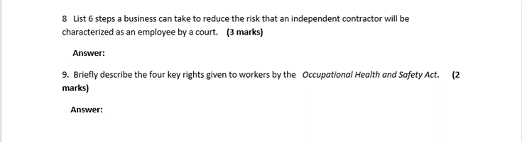 Please answer in your own words 8 List 6 steps a