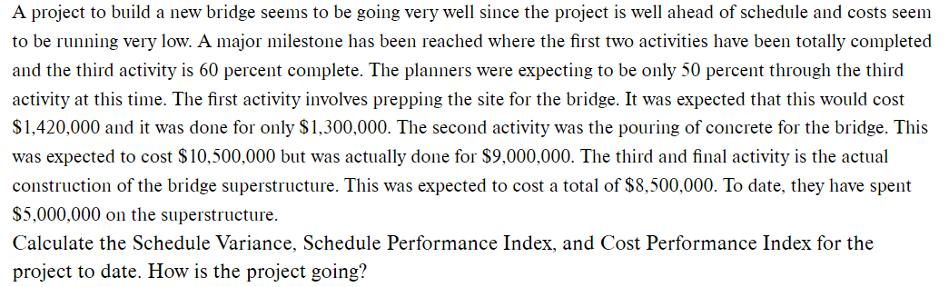 A project to build a new bridge seems to be going