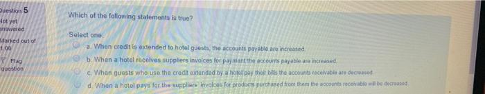 uestion 5 Which of the following statements is