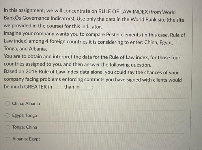 In this assignment, we will concentrate on RULE