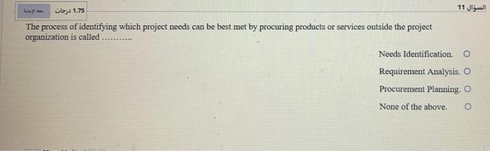 1.75 11 ana The process of identifying which