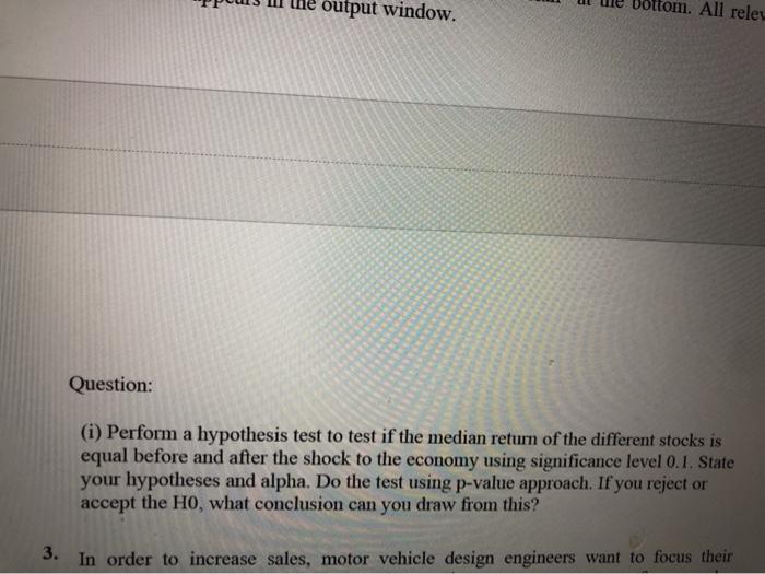 clusions? 2. An analyst at an investment firm