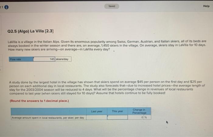 the first part is correct 145, plz answer the