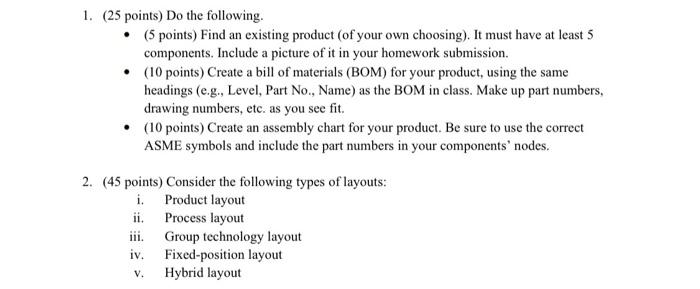 1. (25 points) Do the following. (5 points) Find