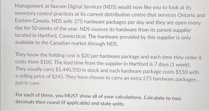 RDS Digital Services (RDS) - Inventory Case
