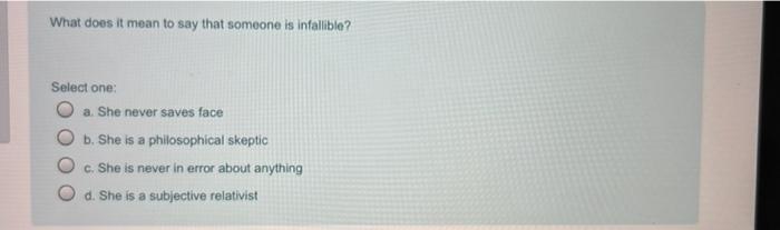 What does it mean to say that someone is