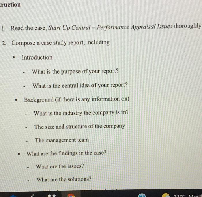 As early as possible please Start Up Central